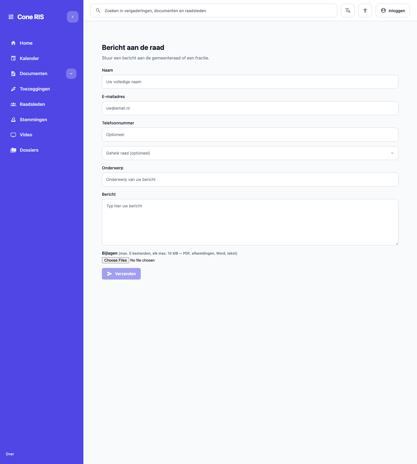 Burgerberichten pagina