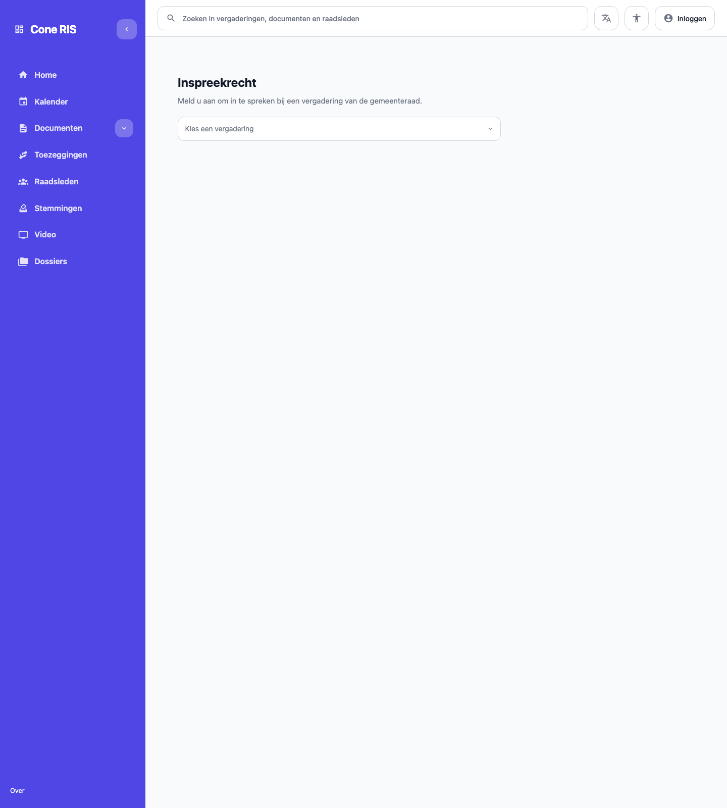 Inspreekrecht aanmeldformulier