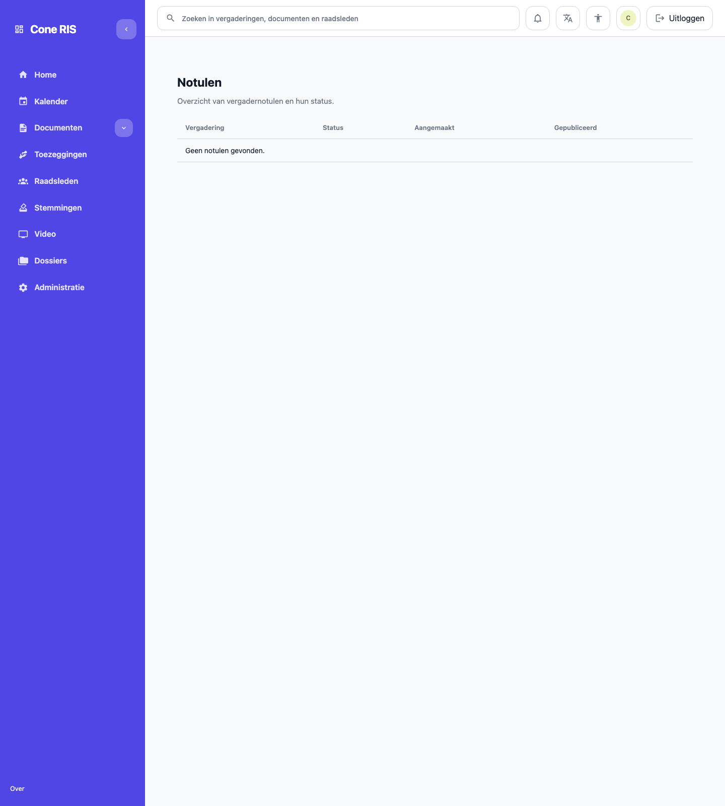 Notulen overzicht